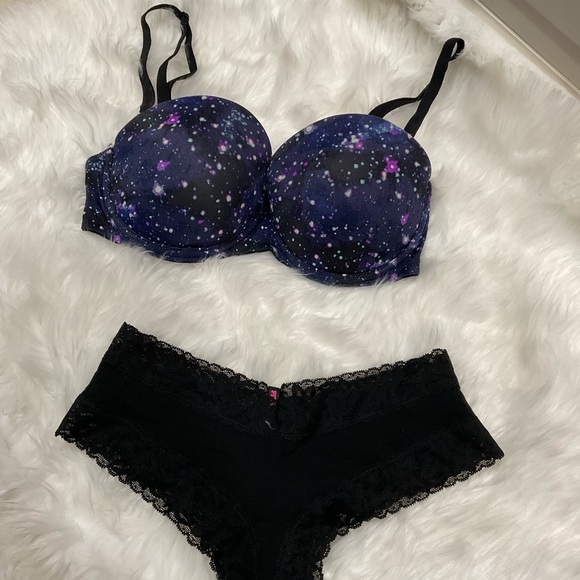 PINK Victoria's Secret Other - Y2K PINK Victorias Secret Starry Night Bra and Panty Set